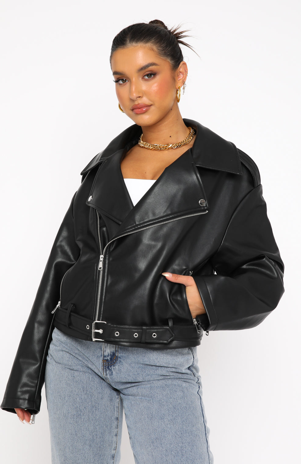 Gloria | PU Biker Jacket