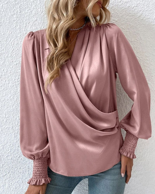 Sophia | Women's Wrap Blouse | Long Sleeve Top