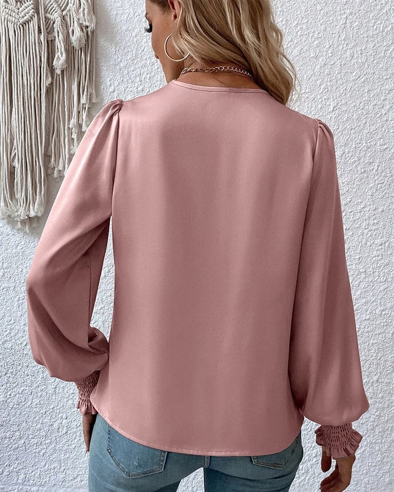 Sophia | Women's Wrap Blouse | Long Sleeve Top