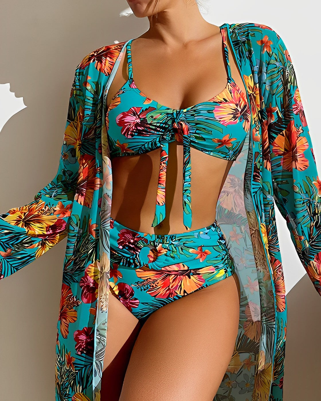 Flora | Tropical Bikini Set with Cover Up