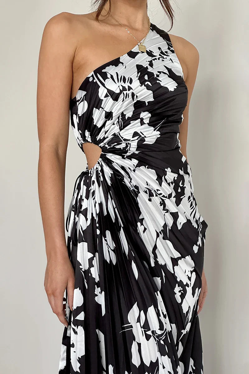 Laken Maxi Dress - Black/White Floral