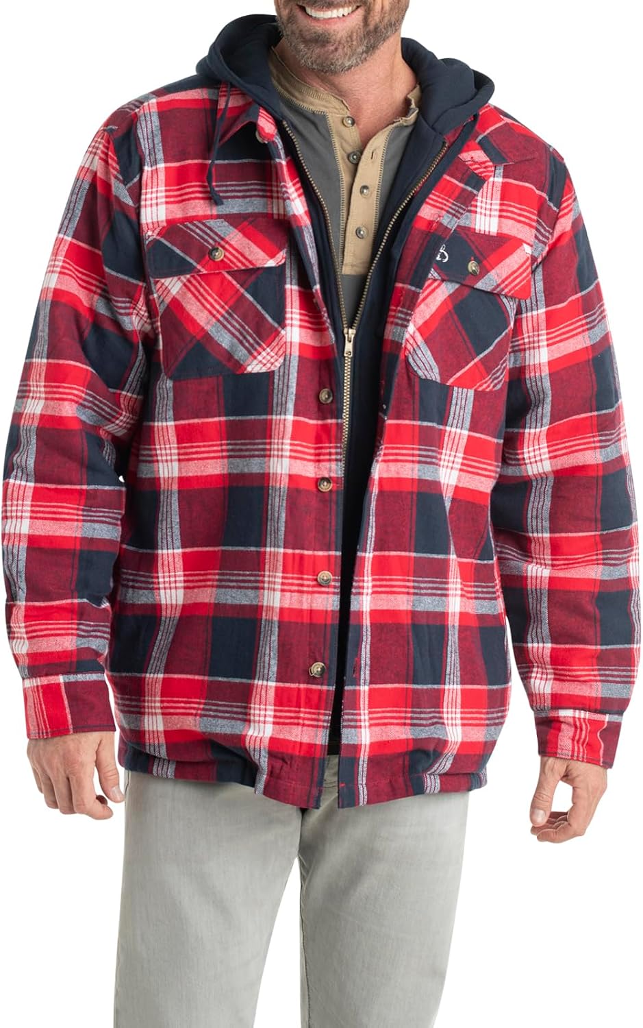 Wolf | Hooded Flannel Jacket