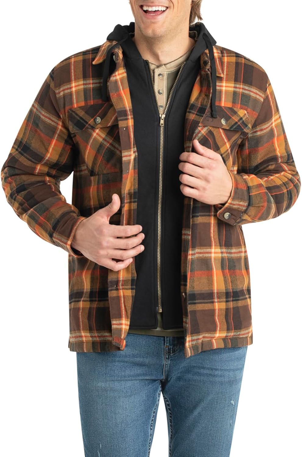 Wolf | Hooded Flannel Jacket