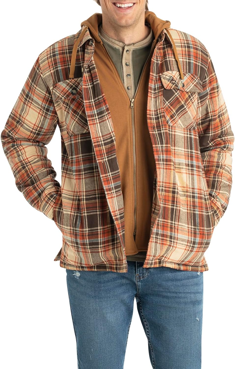 Wolf | Hooded Flannel Jacket