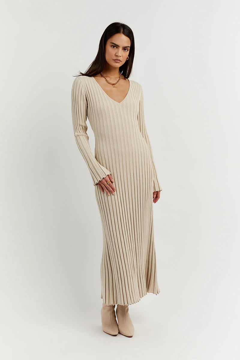 Demi | V-Neck Midi Dress