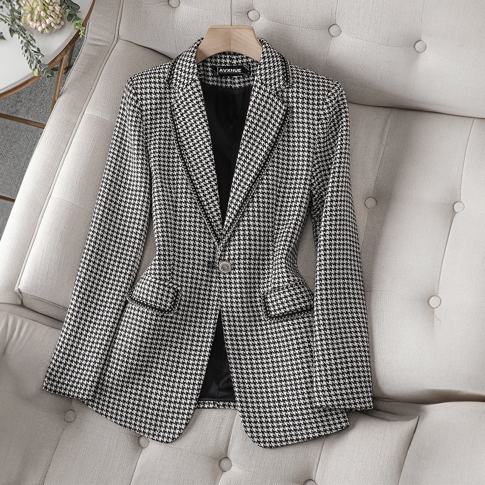 Adeline Plaid Formal Blazer