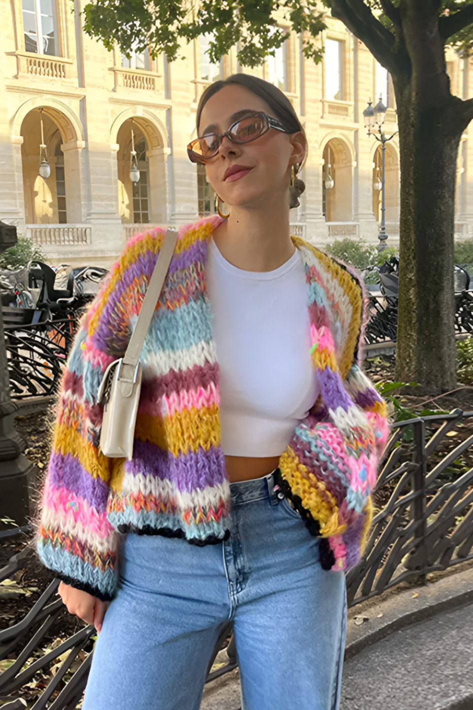 Oversized and Colourful Cardigan