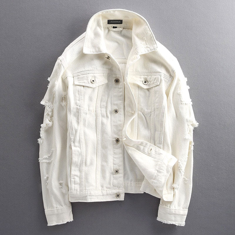 Destroyed Denim Streetwear Spring Jacket