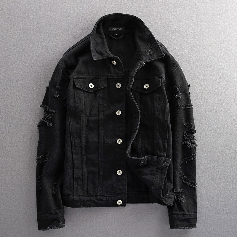 Destroyed Denim Streetwear Spring Jacket