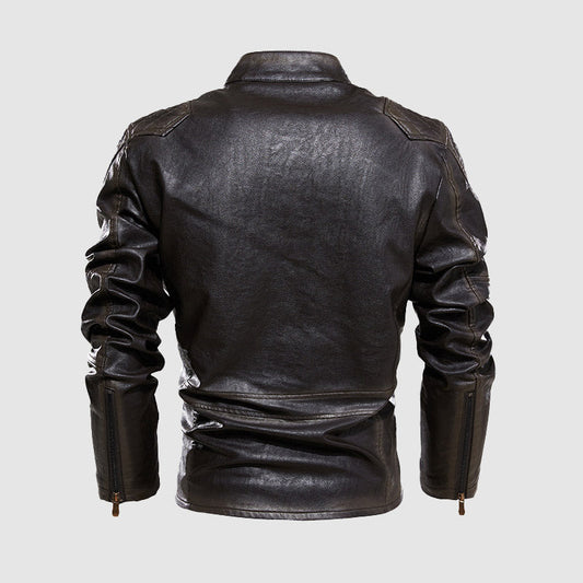 Frank Hardy Metallic Biker Leather Jacket