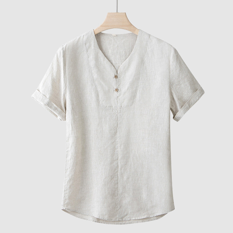 Frank Hardy Tasmania Short-Sleeved Linen Shirt