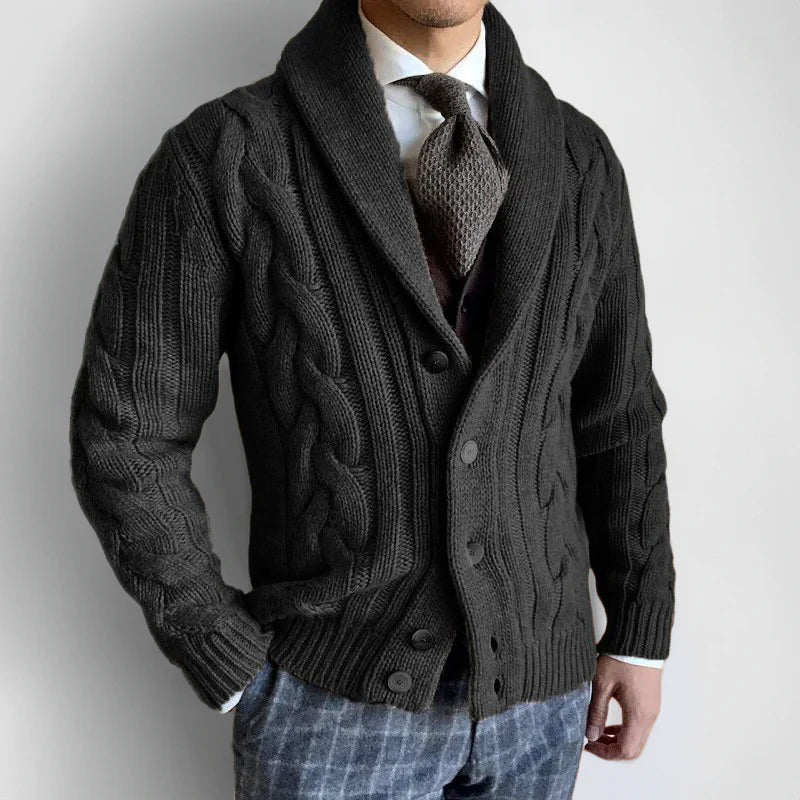 Jason Jacquard Knitted Cardigan