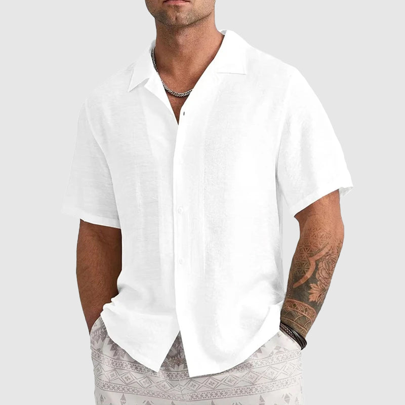 Jasper Thorne Linen Lounge Shirt