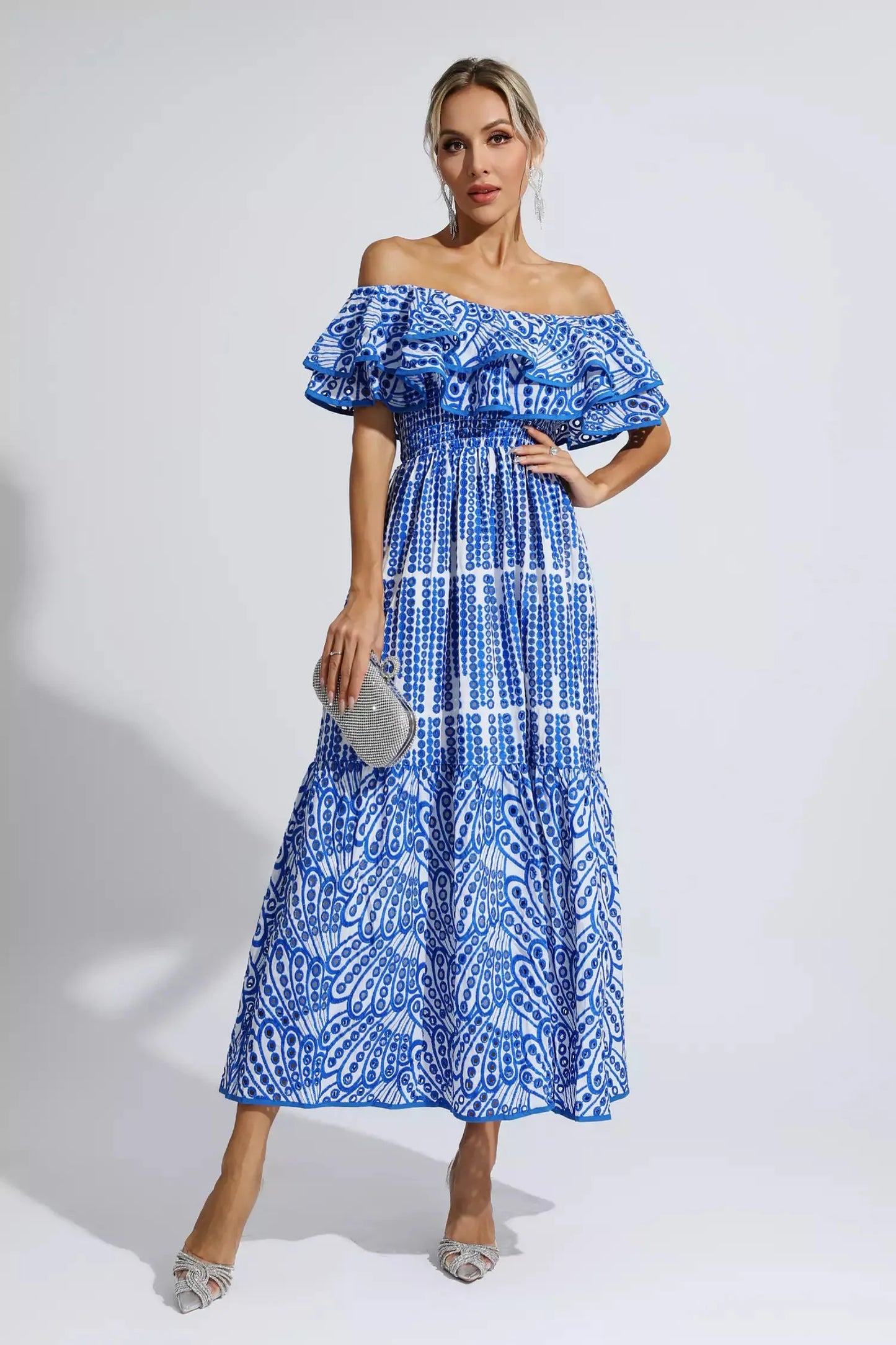 Shay | Cutout Ruffle Maxi Dress