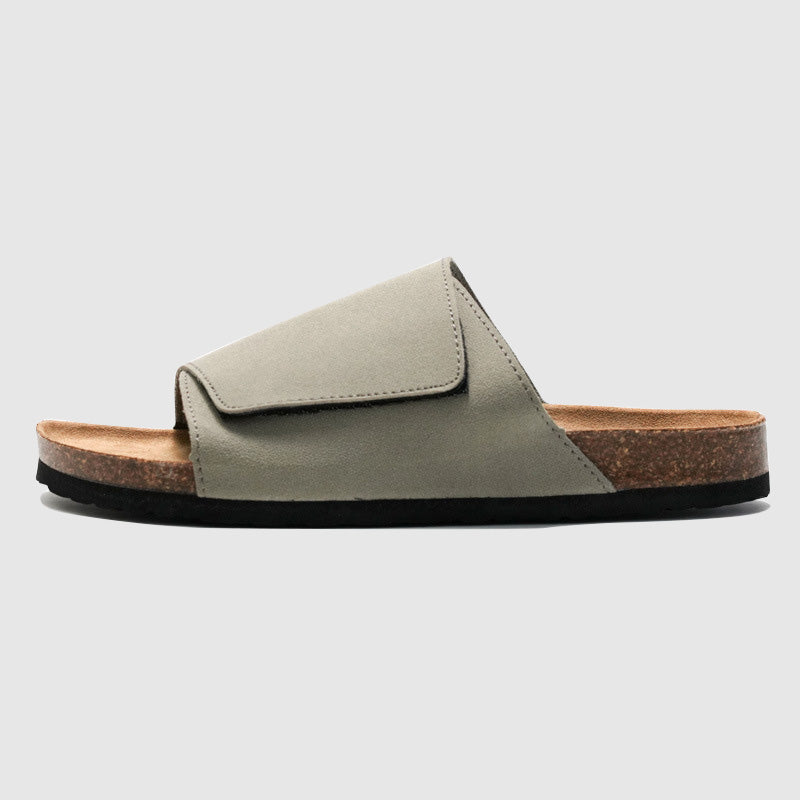 Malin-Tassou Elegant Cork-Leather Sandals