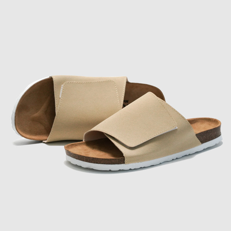 Malin-Tassou Elegant Cork-Leather Sandals