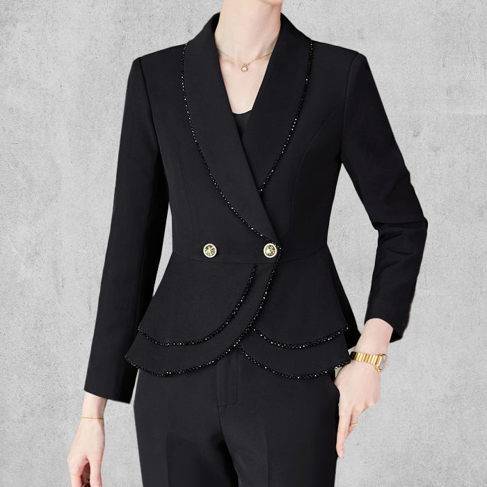 Malin Tassou Chic Opulence Slim Fit Blazer