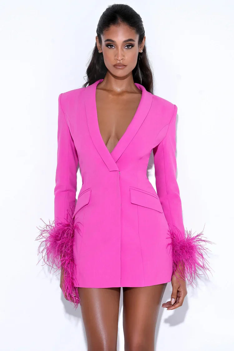 NAWEL BLAZER MINI DRESS