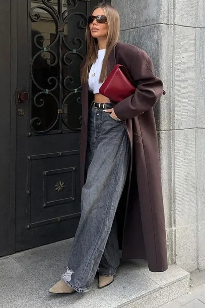 Double Breasted Lapel Coat