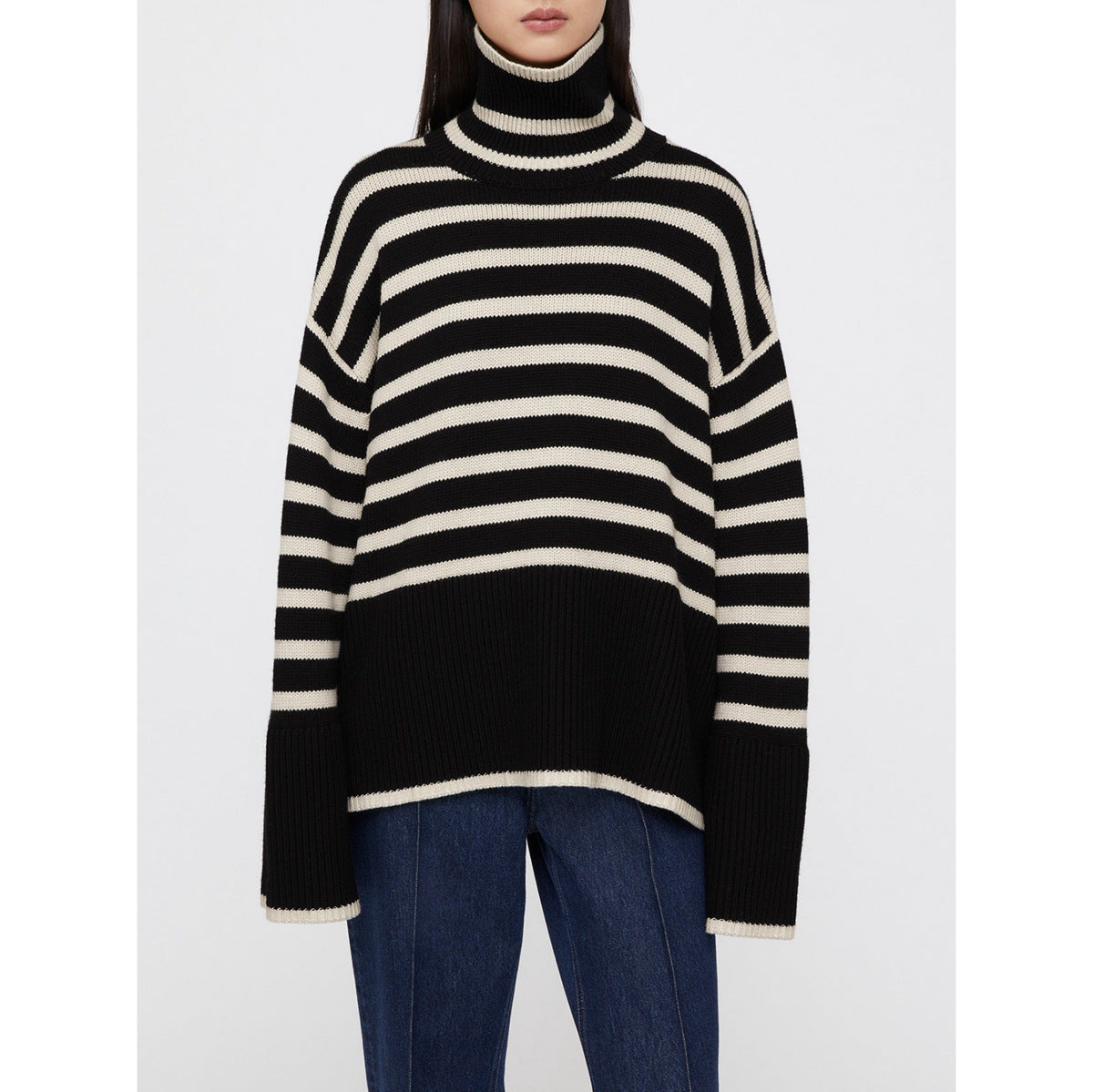 Turtleneck Striped Sweater