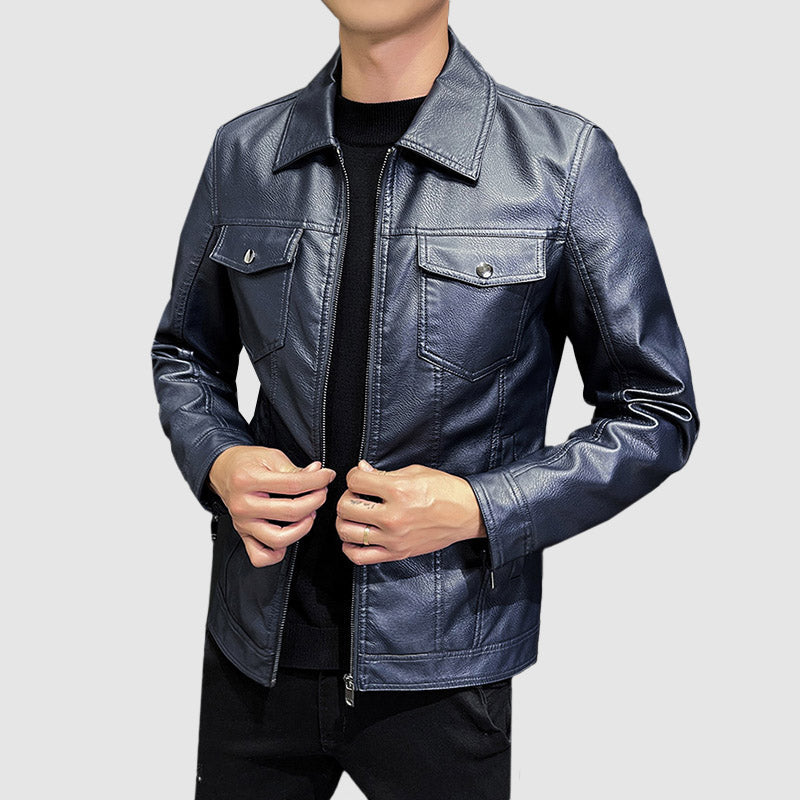 Retro Highway Biker Leather Jacket