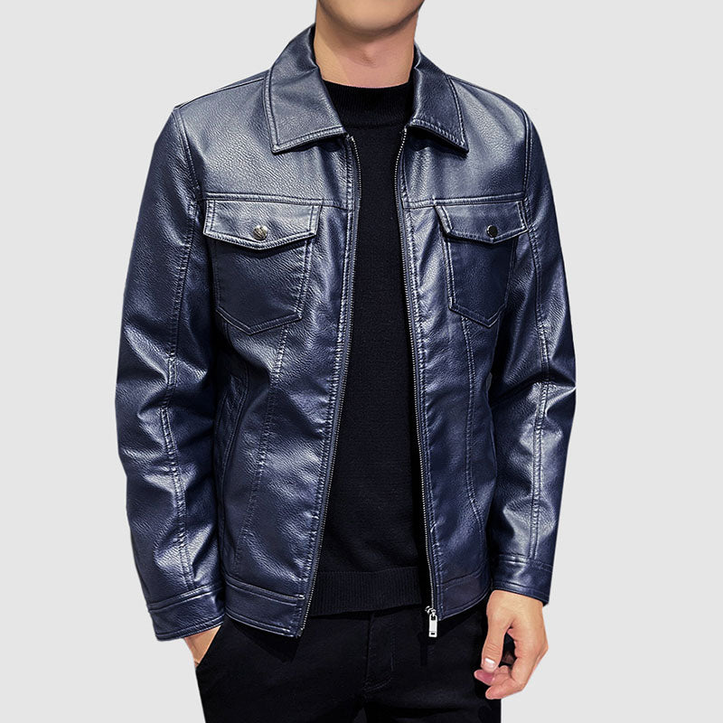 Retro Highway Biker Leather Jacket