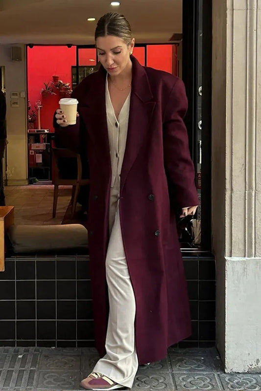 Solid Color Warm Long Coat