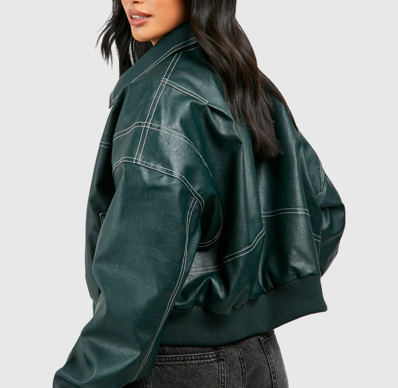 Faye™ | Oversized Lederjacke