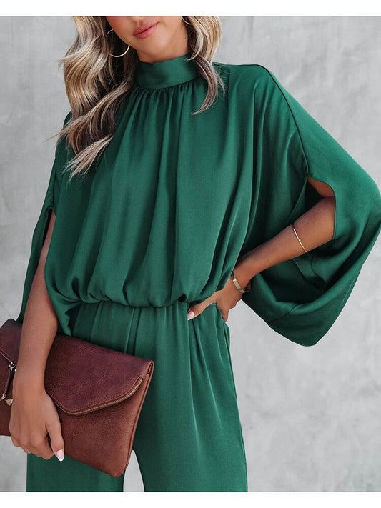 Jade | Women's High-Neck Dress | Wide Leg