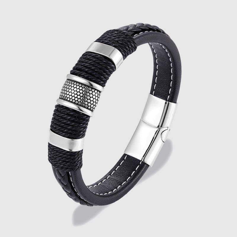 Valor Braid Leather Bracelet