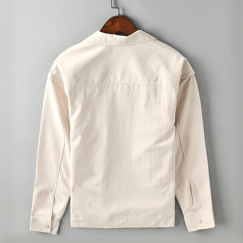 Vesucci Zip Up Long Sleeve Shirt