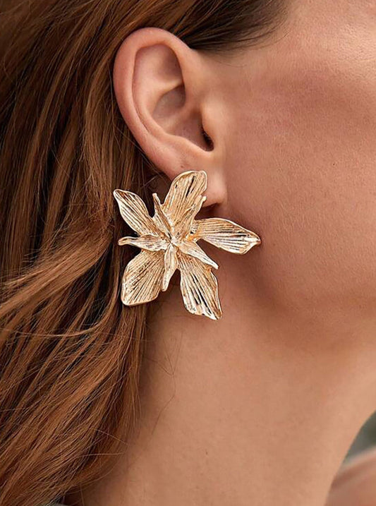 Metal Flower Earrings