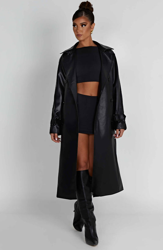 THEA TRENCH COAT - BLACK