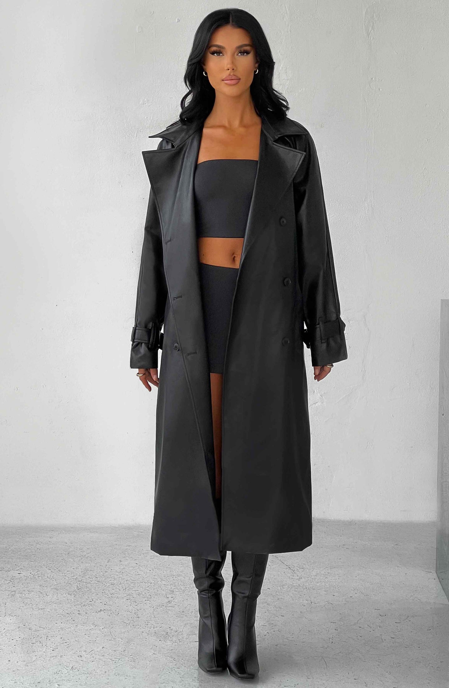 THEA TRENCH COAT - BLACK