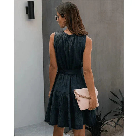 Leah | Women's Sleeveless Dress | Short Dress