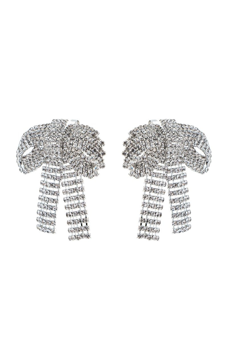 Crystal-embellished Bow Earrings