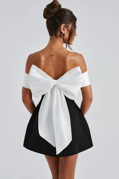 Delta Mini Dress - Black/White