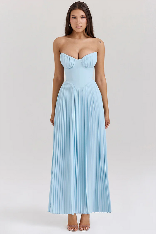 Giselle | Strapless Pleated Dress