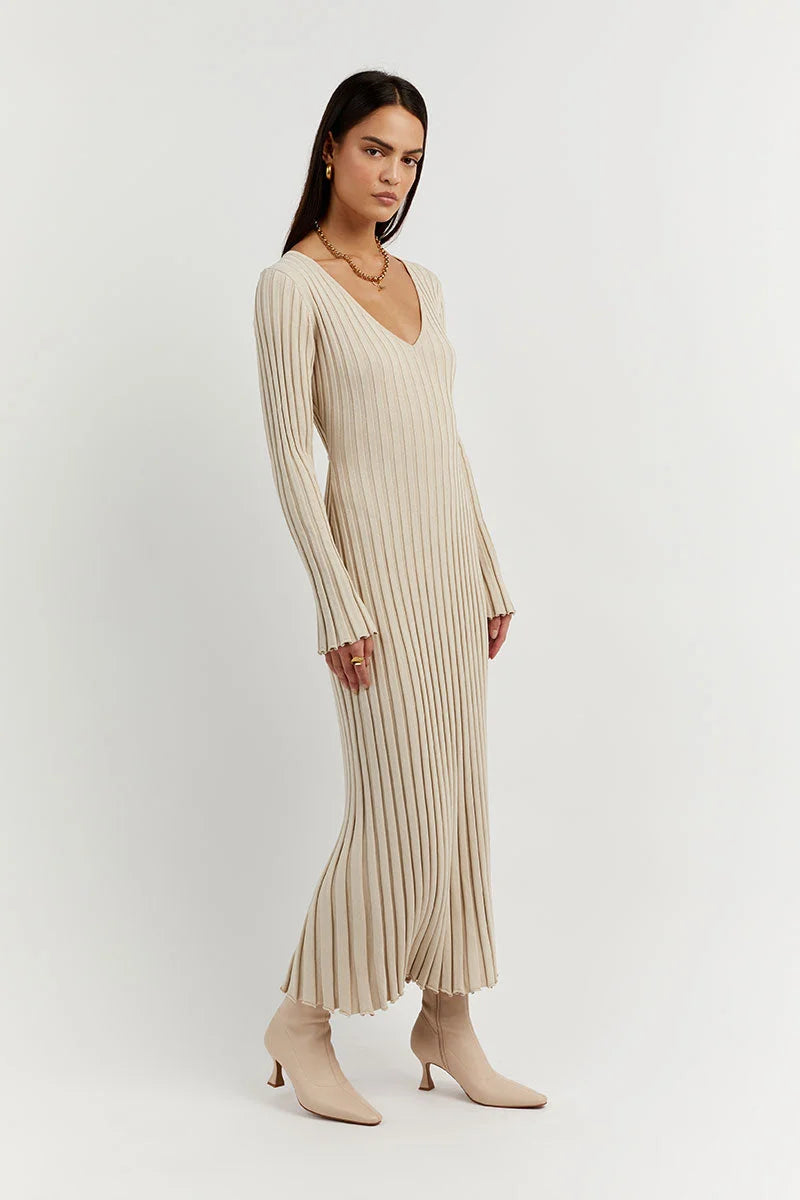 Demi | V-Neck Midi Dress