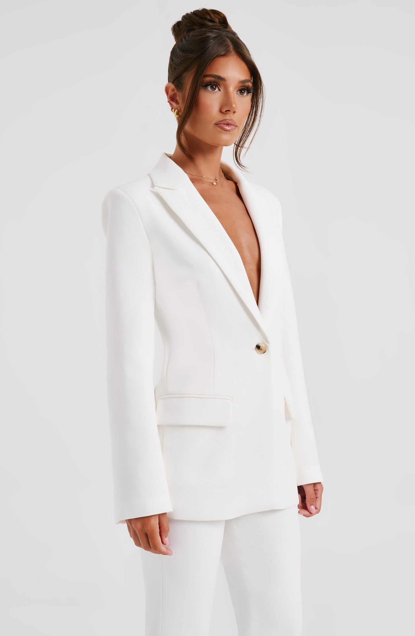 NELA SUIT JACKET - IVORY