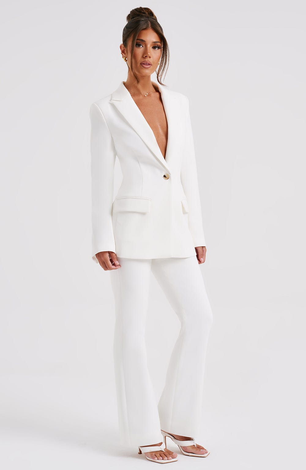 NELA SUIT JACKET - IVORY