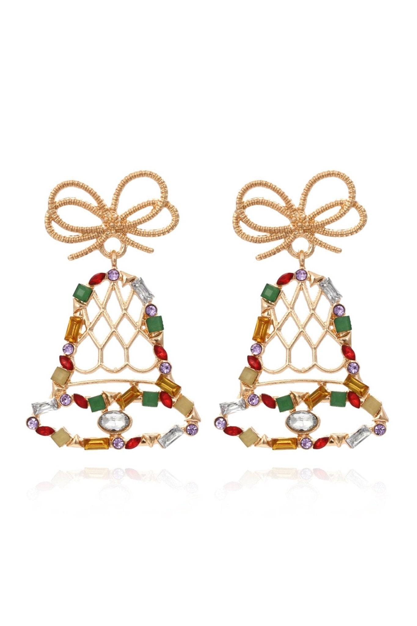 Jingle Bells Diamante Drop Earrings