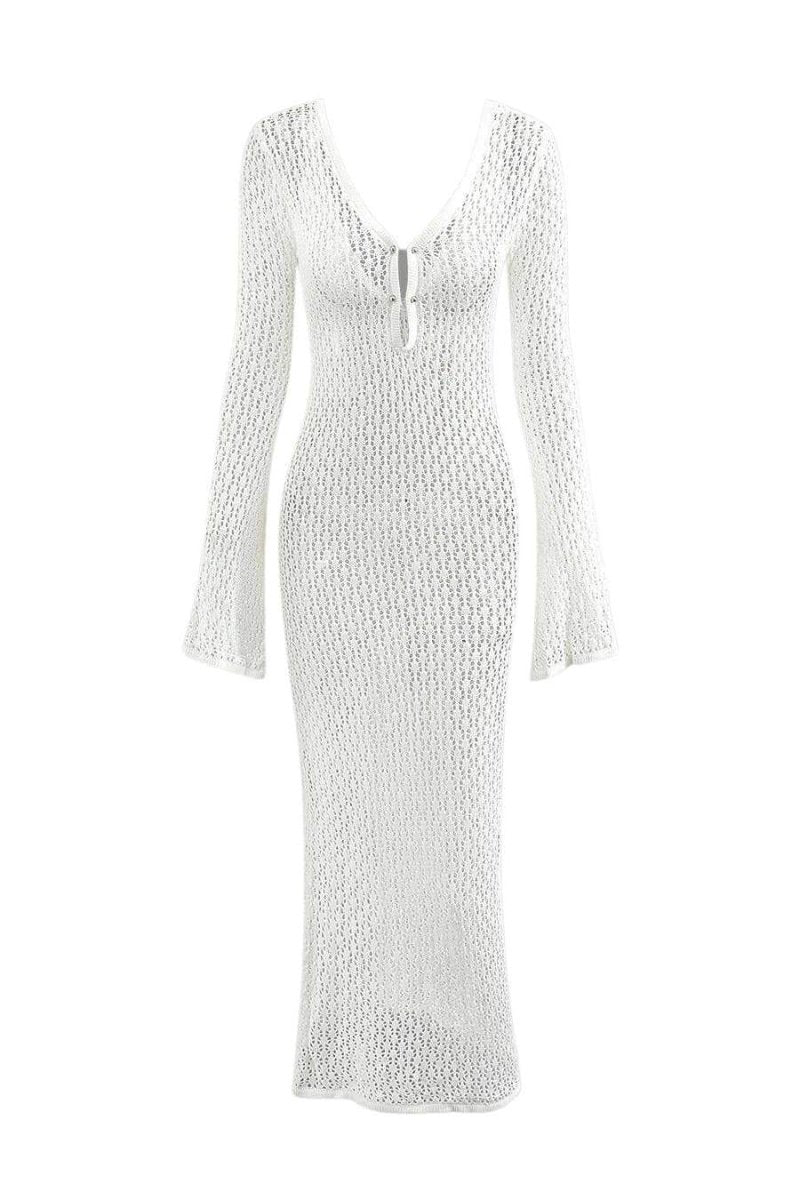 Josie V-neck Cut-out Knit Maxi Dress