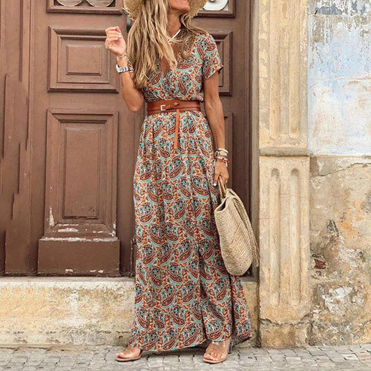 Layla | Bohemian Print Maxi Dress