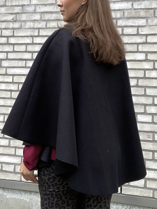 Comfortable Wool Cape Coat