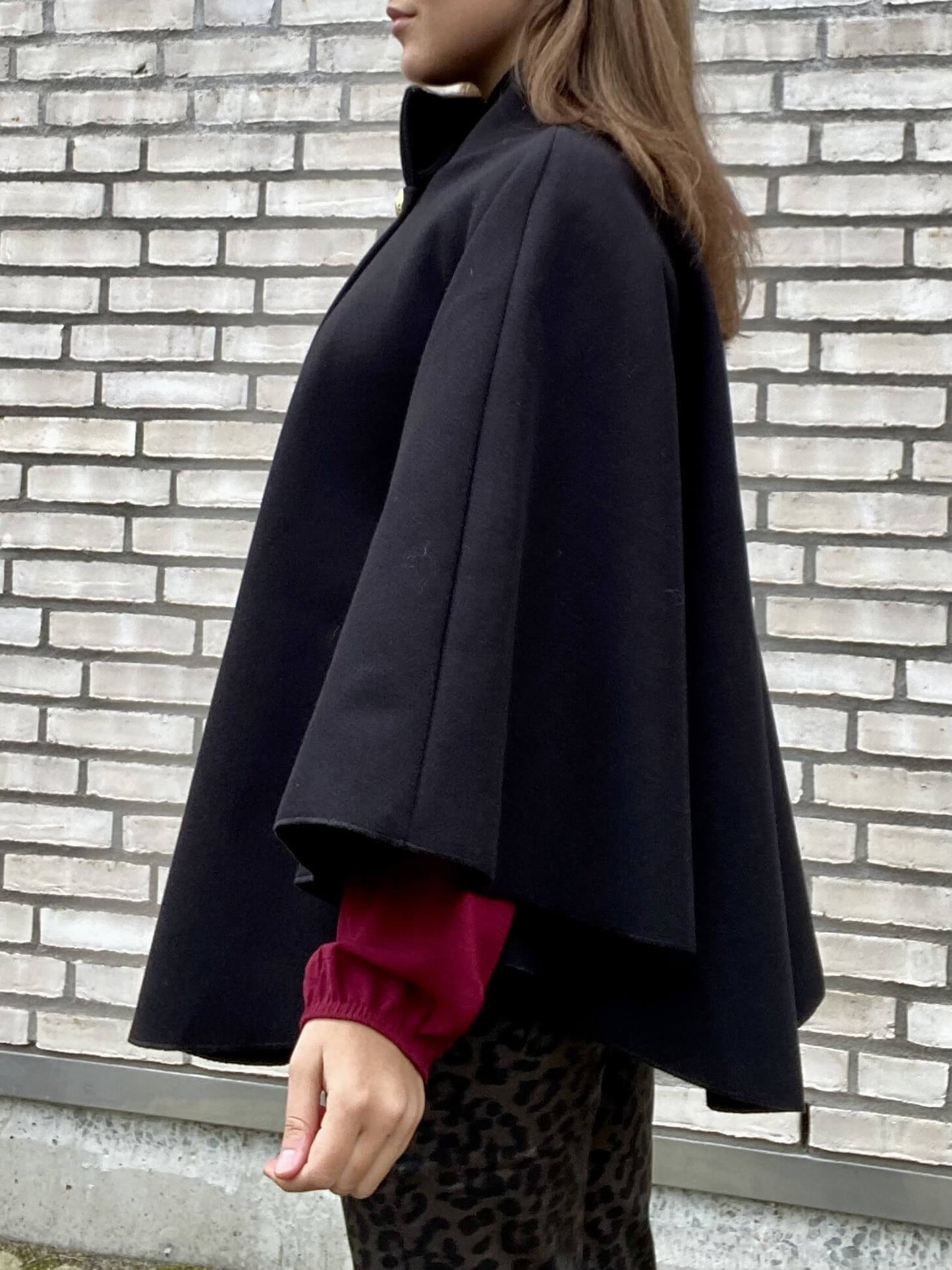 Comfortable Wool Cape Coat